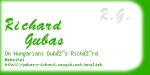 richard gubas business card